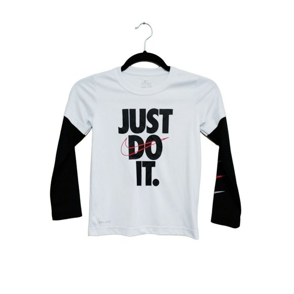 Nike Other - Nike Dri Fit Boys Long Sleeve Raglan Shirt Size Large Polyester Athletic Shirt